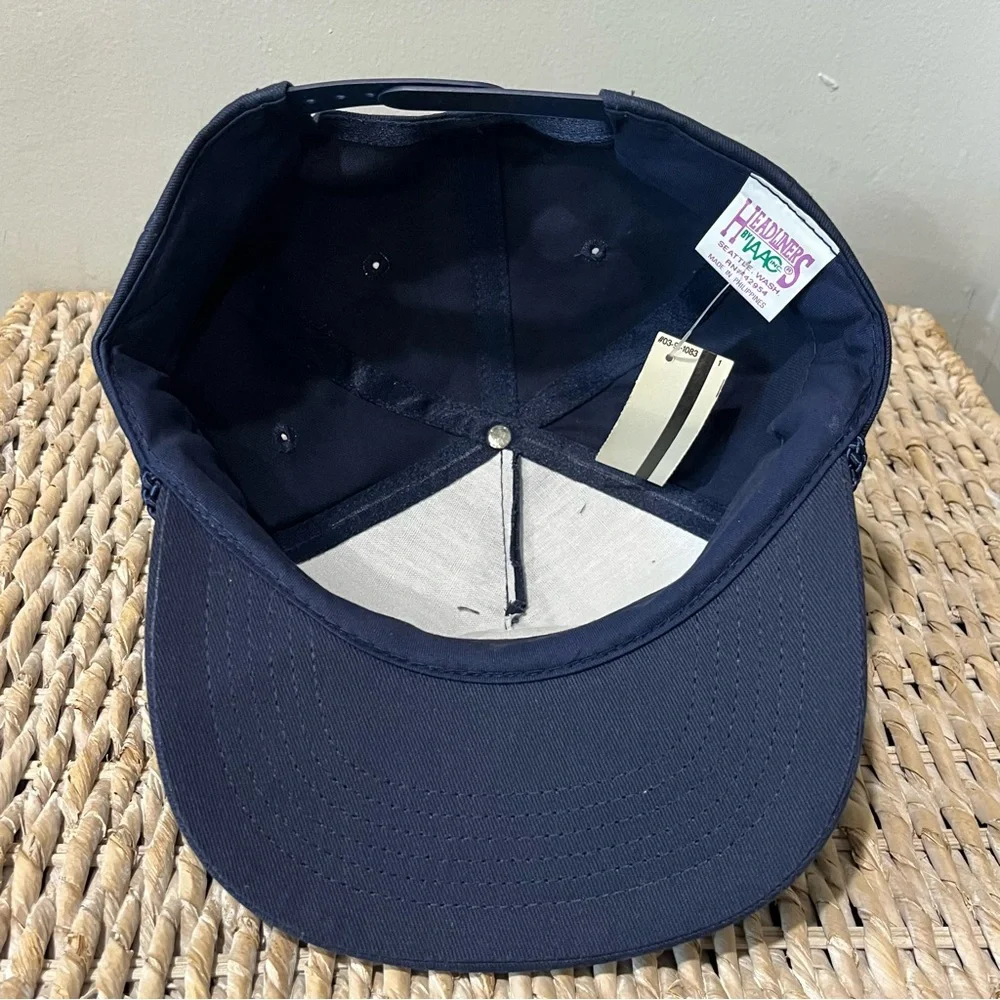 NEW Vintage Fairbanks Alaska Discovery III Headliners Navy Blue Snapback Hat Cap